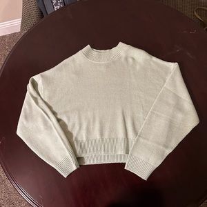 h&m knit green sweater